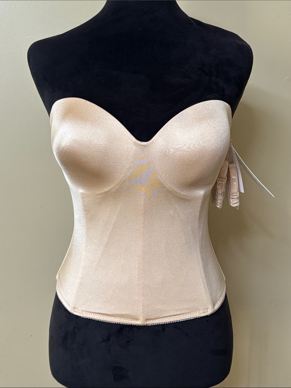 NWT Dominique Longline Bustier in Nude